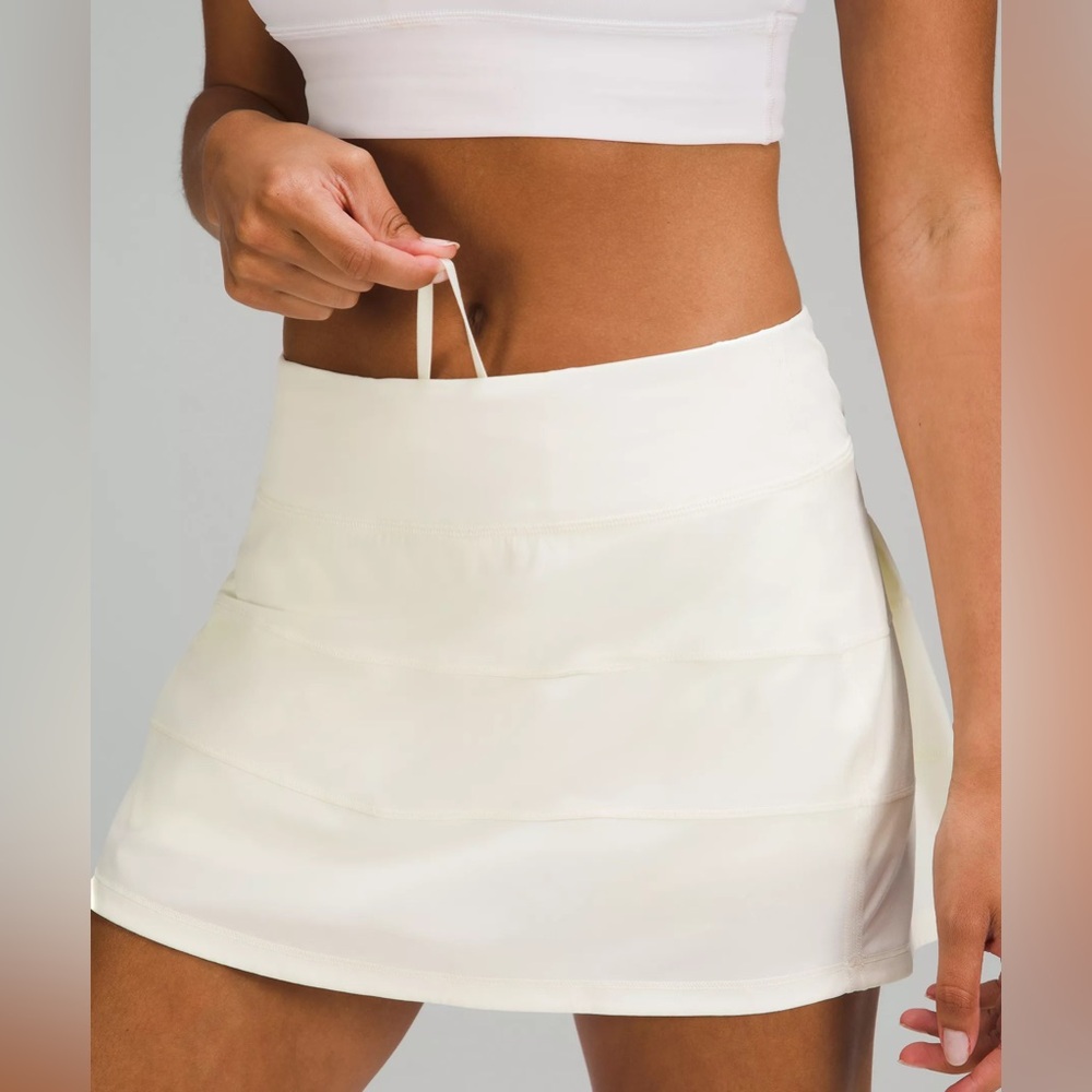 Lululemon Lemon Sorbet Pace Rival Mid-Rise Skirt Size 12